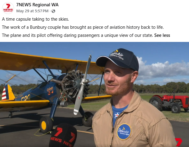 Open Air Adventure Flights Featured on 7 News